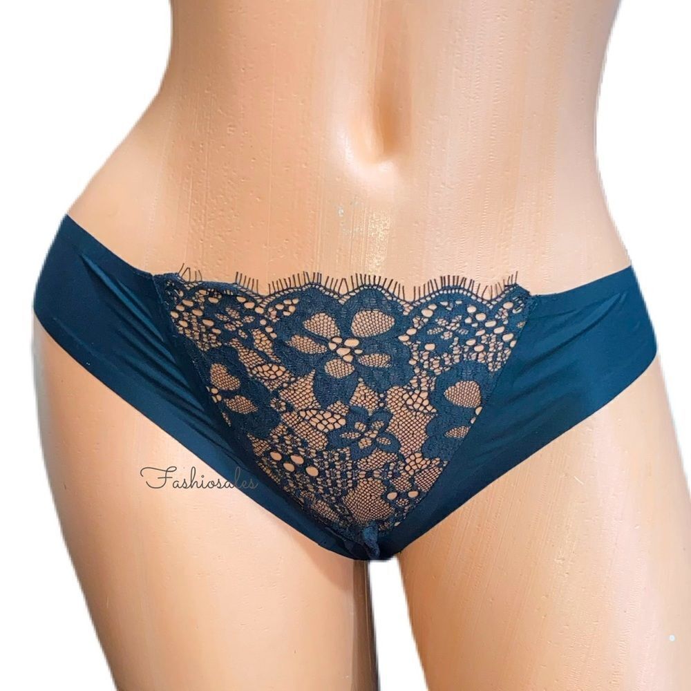 Victoria's Secret Dream Angels Sexy Sheer Lace Detail Cheekini panty Black M